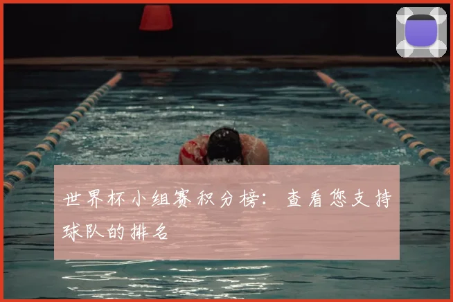世界杯小组赛积分榜:查看您支持球队的排名